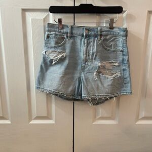 American eagle distressed mom Jean shorts